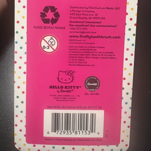 NWT Firefly Hello Kitty Toothbrushes ~ 3 pack - Picture 4 of 5